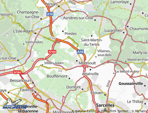 MICHELIN Maffliers map - ViaMichelin