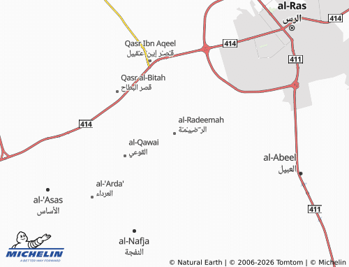 MICHELIN-Landkarte al-Radeemah - ViaMichelin
