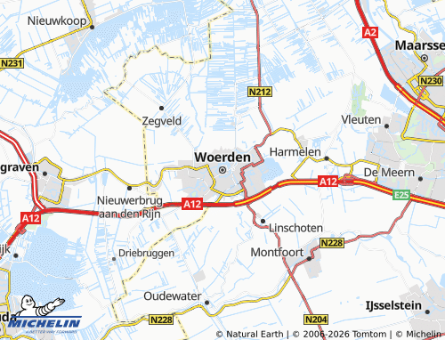 Carte MICHELIN Woerden - ViaMichelin