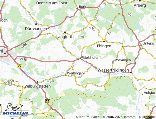 MICHELIN Wittelshofen map - ViaMichelin