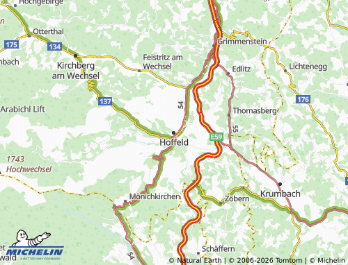 MICHELIN Hoffeld map - ViaMichelin