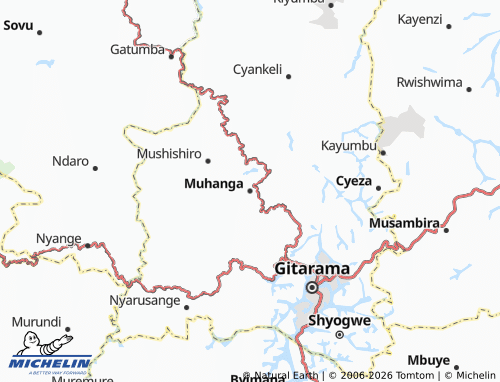 Mapa MICHELIN Muhanga - ViaMichelin