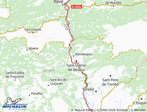 Carte MICHELIN Montesquiu - ViaMichelin