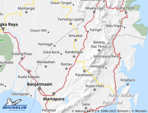 MICHELIN Hulu Sungai Selatan map - ViaMichelin