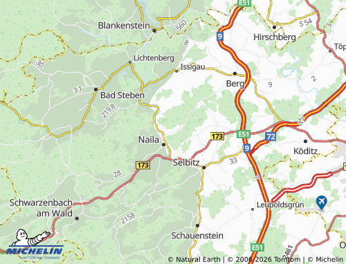 Mapa MICHELIN Naila-Froschgrün - ViaMichelin
