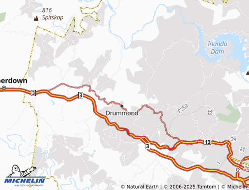 MICHELIN Phezulu map - ViaMichelin