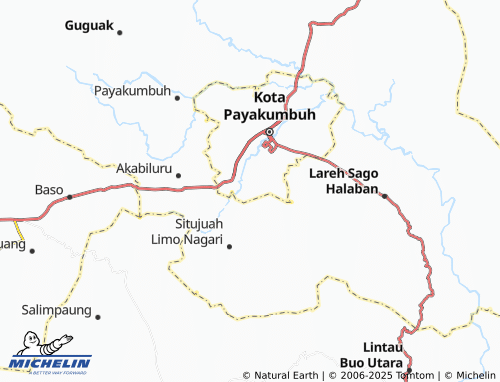 Carte MICHELIN Payakumbuh Selatan - ViaMichelin