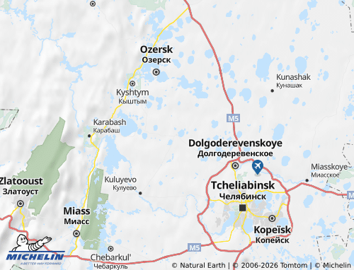 MICHELIN-Landkarte Argajaschski Rajon - ViaMichelin