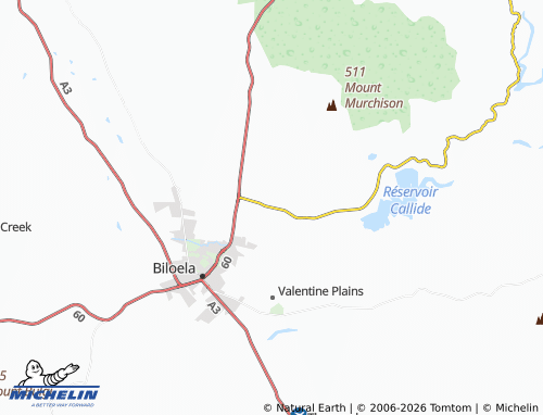 MICHELIN Mount Murchison map - ViaMichelin