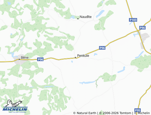 Mapa MICHELIN Penkules pagasts - ViaMichelin