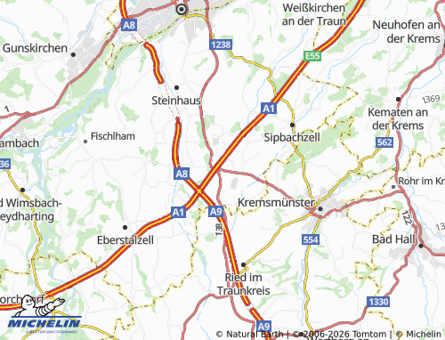 MICHELIN Sattledt map - ViaMichelin