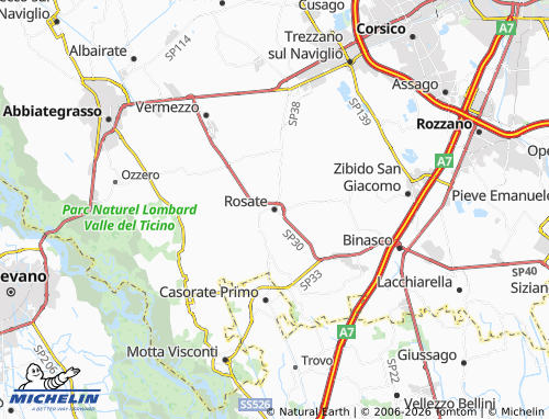 MICHELIN-Landkarte Rosate - ViaMichelin