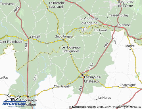 Carte MICHELIN Le Housseau-Brétignolles - ViaMichelin