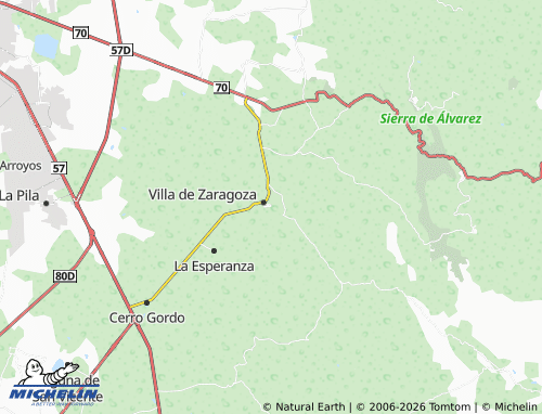 MICHELIN Zona Centro map - ViaMichelin