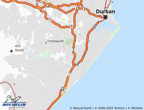 MICHELIN Joe Slovo map - ViaMichelin
