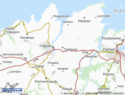 Kaart MICHELIN Trédarzec - ViaMichelin