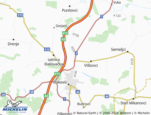 Mapa MICHELIN Kuševac - ViaMichelin
