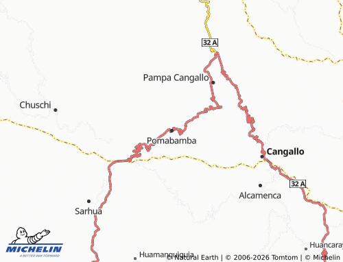 MICHELIN Pomabamba map - ViaMichelin