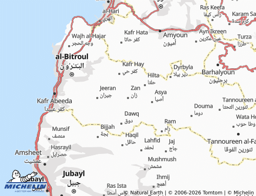 MICHELIN Zan map - ViaMichelin