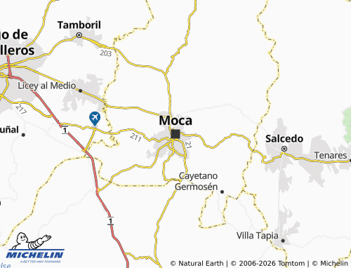 Mappa MICHELIN Moca - ViaMichelin