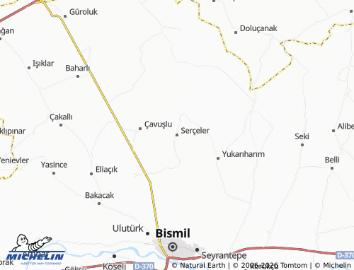 MICHELIN Serçeler map - ViaMichelin
