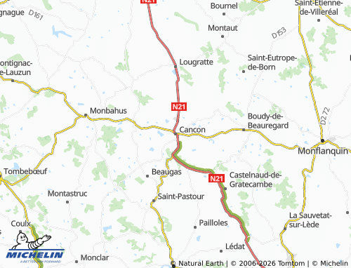 Carte MICHELIN Cancon - ViaMichelin