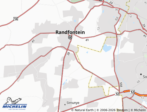 MICHELIN-Landkarte Mohlakeng Outlying - ViaMichelin