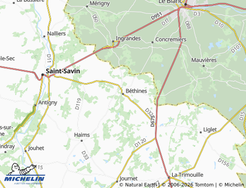 Mapa MICHELIN Béthines - ViaMichelin
