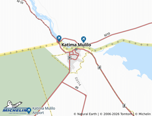 MICHELIN-Landkarte Katima Mulilo Extension 4 - ViaMichelin