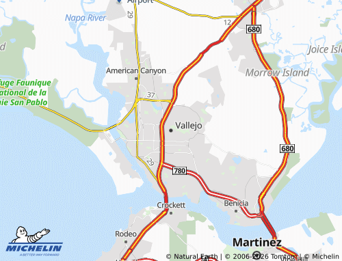 MICHELIN Vallejo map - ViaMichelin