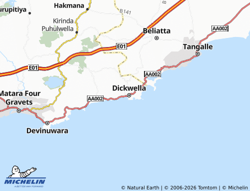 Mappa MICHELIN Dickwella South - ViaMichelin