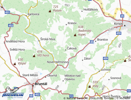 MICHELIN Čaková map - ViaMichelin