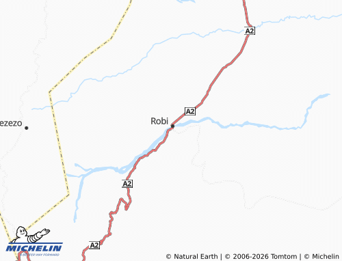 MICHELIN Shewa Robi map - ViaMichelin