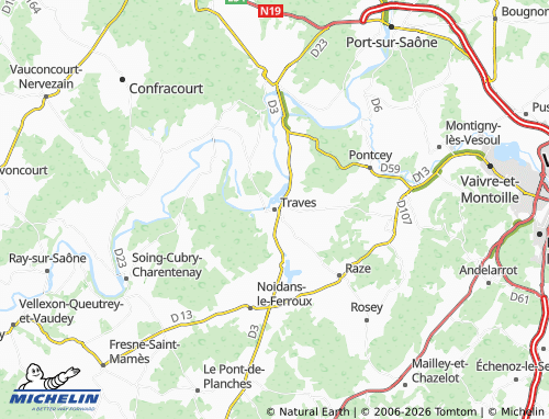 Carte MICHELIN Traves - ViaMichelin