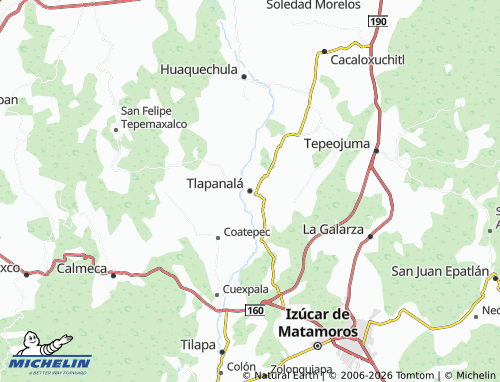 Kaart MICHELIN Tlapanalá - ViaMichelin