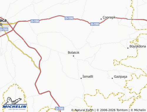 MICHELIN Bolatcık map - ViaMichelin