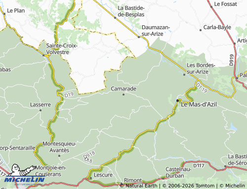 MICHELIN Camarade map - ViaMichelin