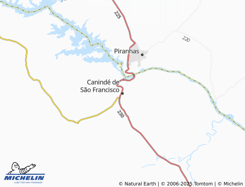 MICHELIN Canindé de São Francisco map - ViaMichelin