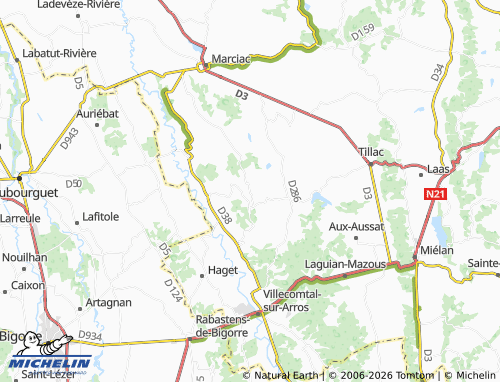 Mappa MICHELIN Blousson-Sérian - ViaMichelin