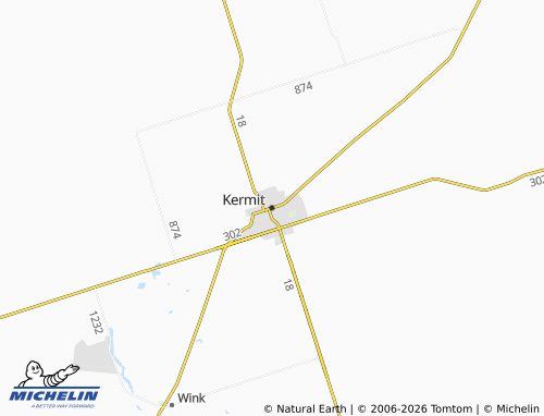 Mappa MICHELIN Kermit - ViaMichelin
