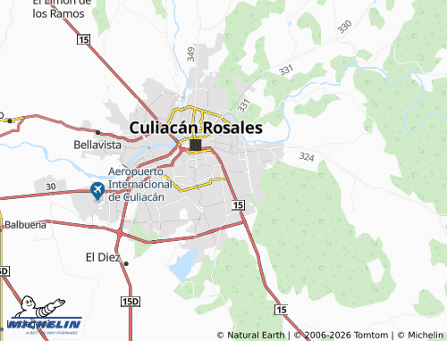 MICHELIN Sinaloa map - ViaMichelin