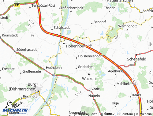 MICHELIN Holstenniendorf map - ViaMichelin