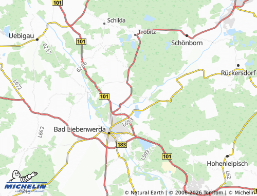 MICHELIN Prestewitz map - ViaMichelin