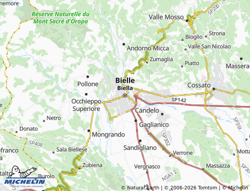 Kaart MICHELIN Biella - ViaMichelin