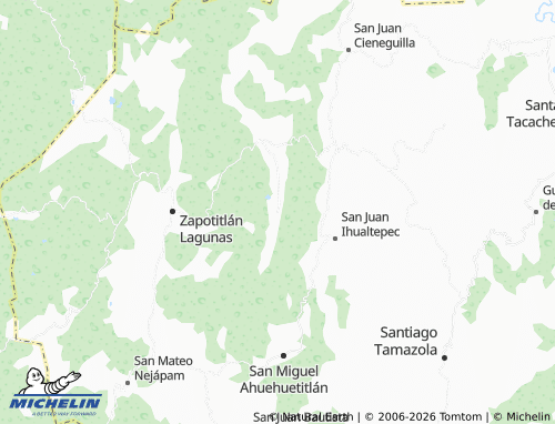 MICHELIN Tlacotepec Lagunas map - ViaMichelin
