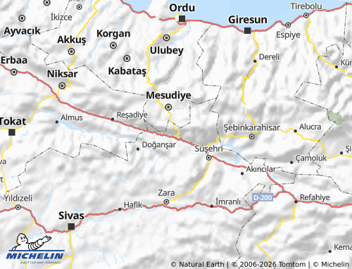 MICHELIN Koyulhisar map - ViaMichelin