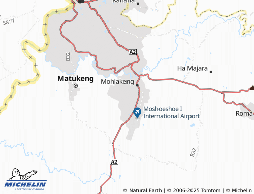 MICHELIN Taung map - ViaMichelin