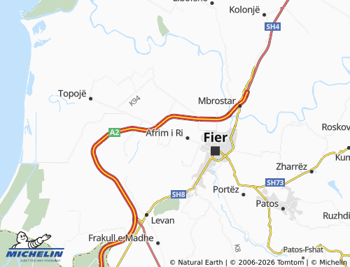 MICHELIN Çlirim map - ViaMichelin