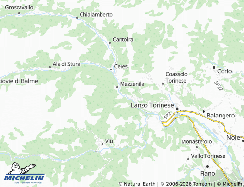 Kaart MICHELIN Pessinetto - ViaMichelin
