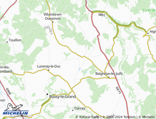 MICHELINLandkarte ChaumelèsBaigneux ViaMichelin
